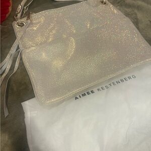 Aimee Kestenberg Shimmering Cream Shoulder Bag